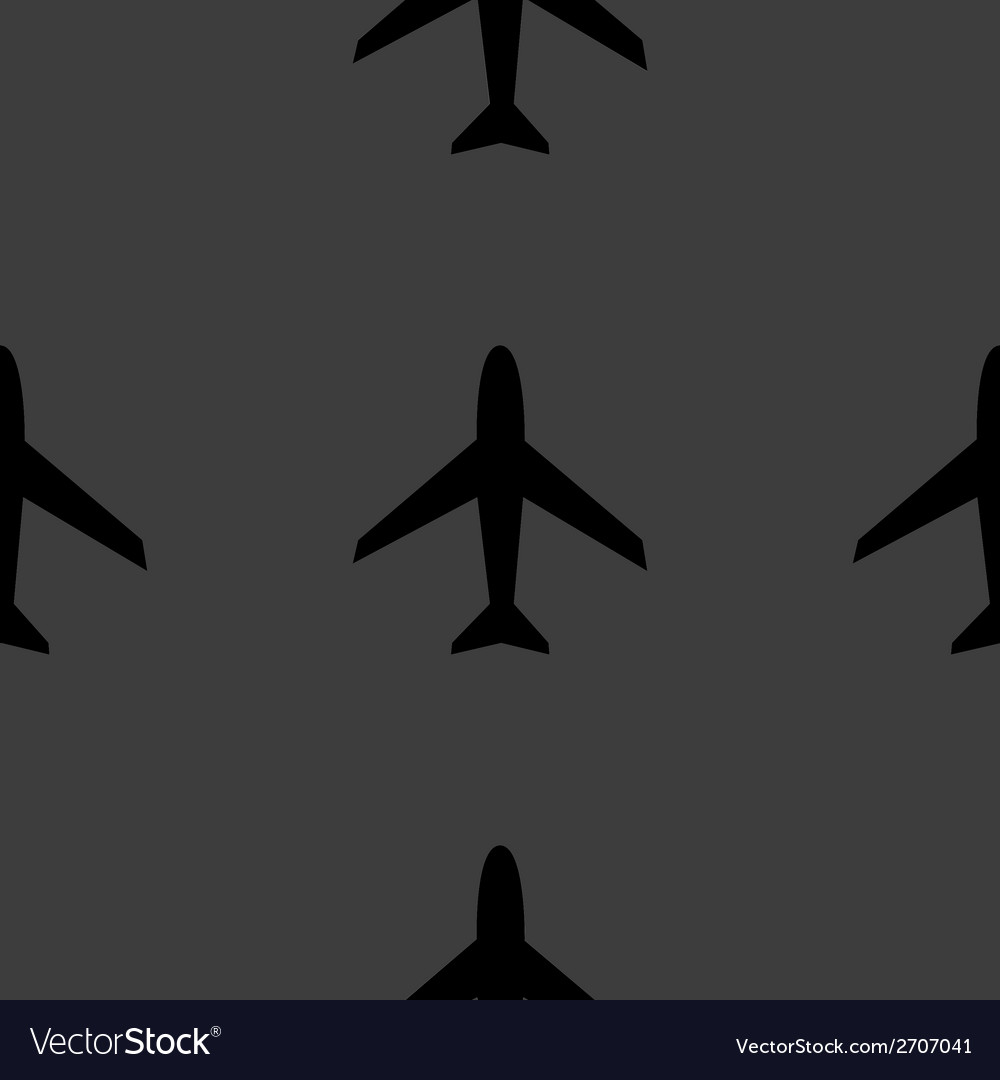 Plane web icon flat design seamless pattern