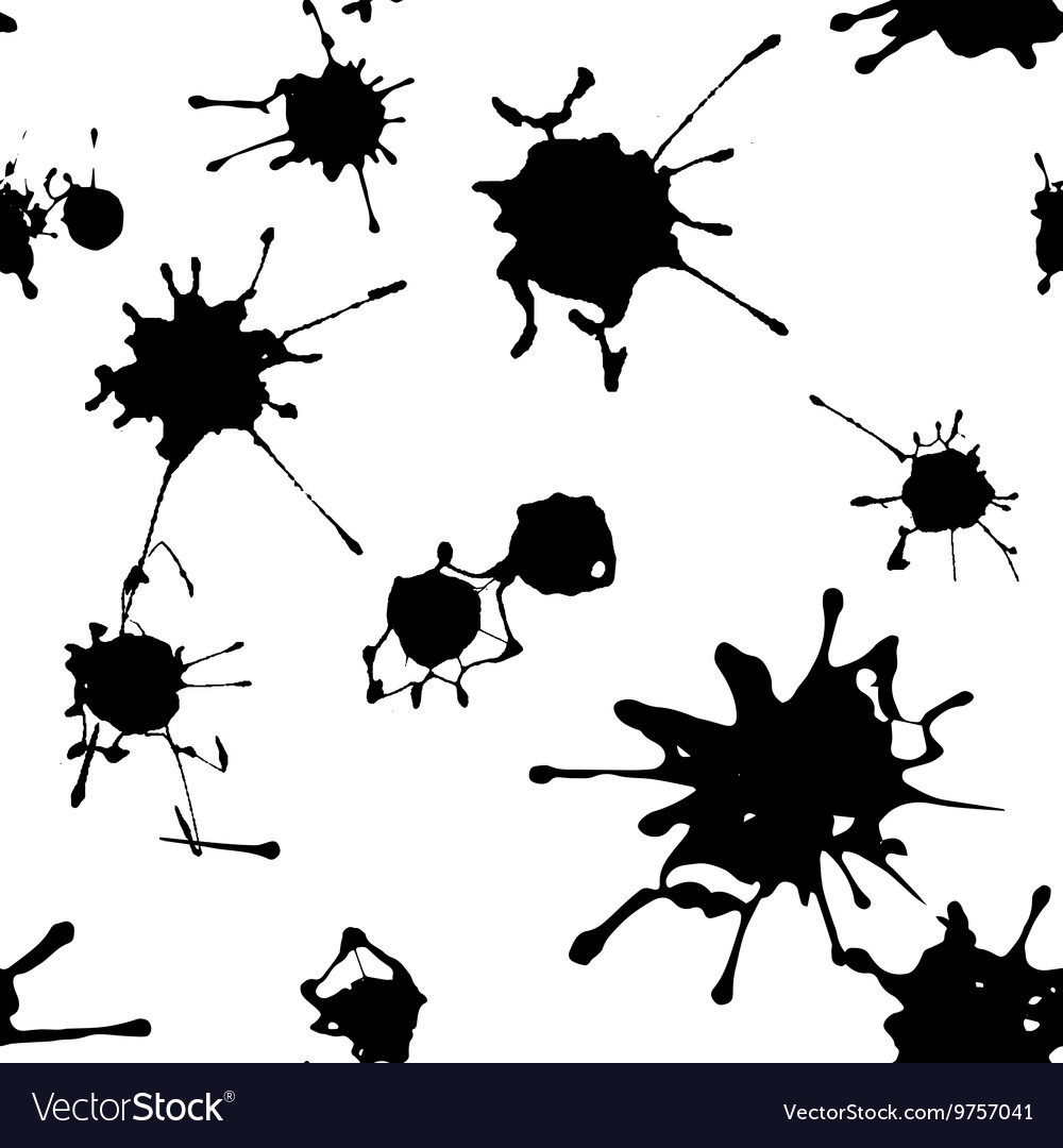 Seamless pattern of ink blots