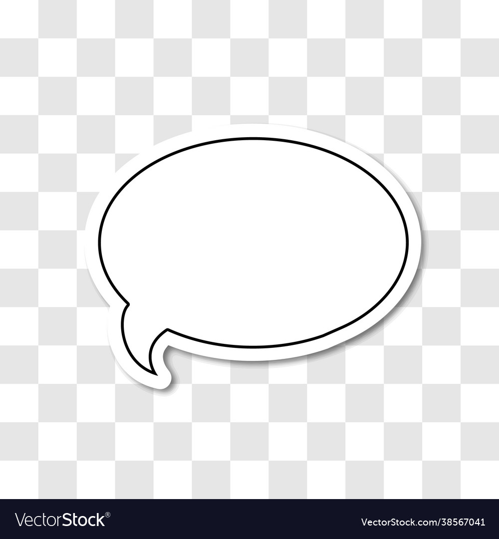 Simple dialogue box paper effect with shadow vector image Simple dialogue box paper effect with shadow