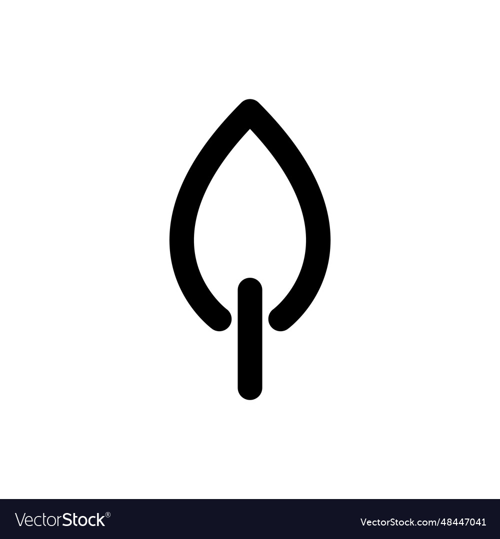 Tree leaf icon design outline isolated
