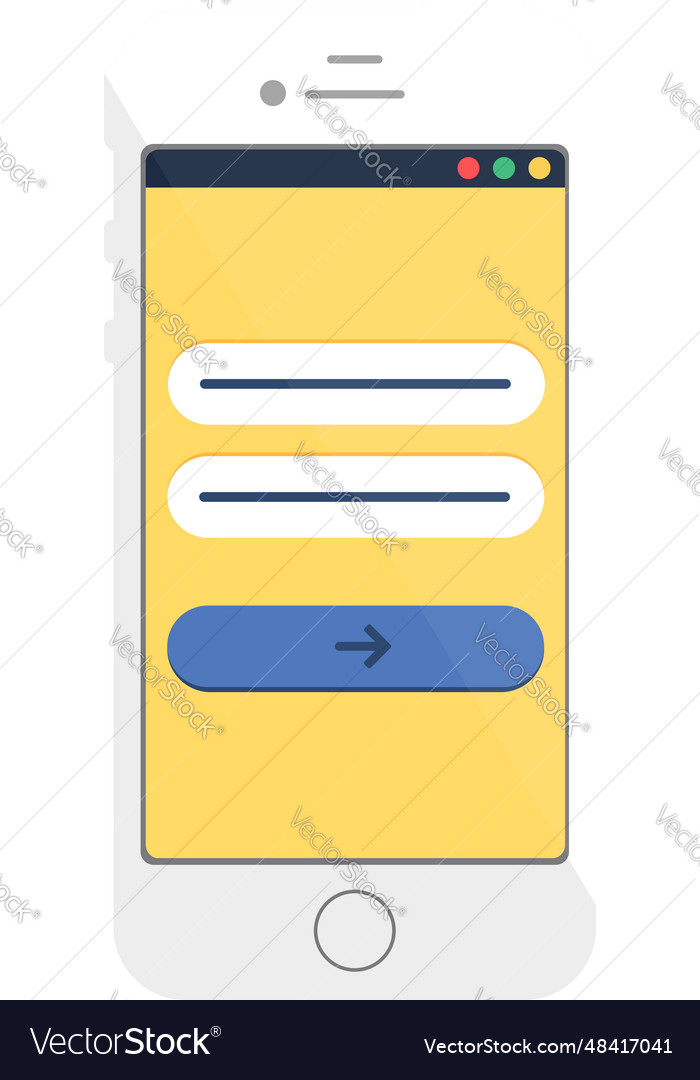 User authorization login authentication website Vector Image User authorization login authentication website