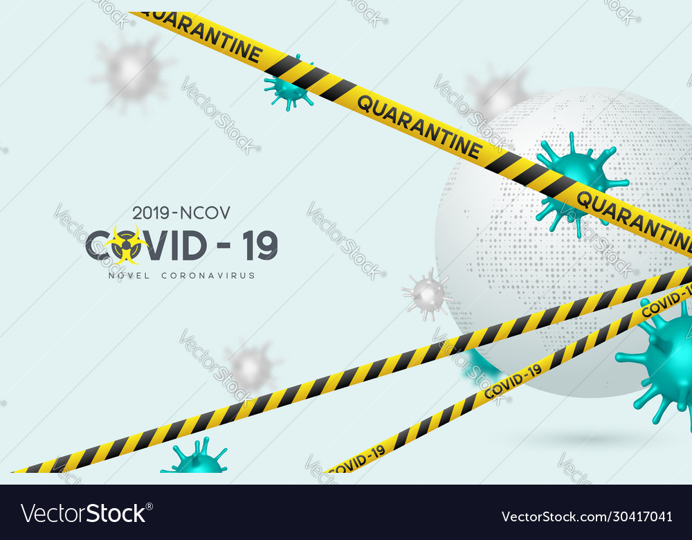 Warning coronavirus quarantine banner