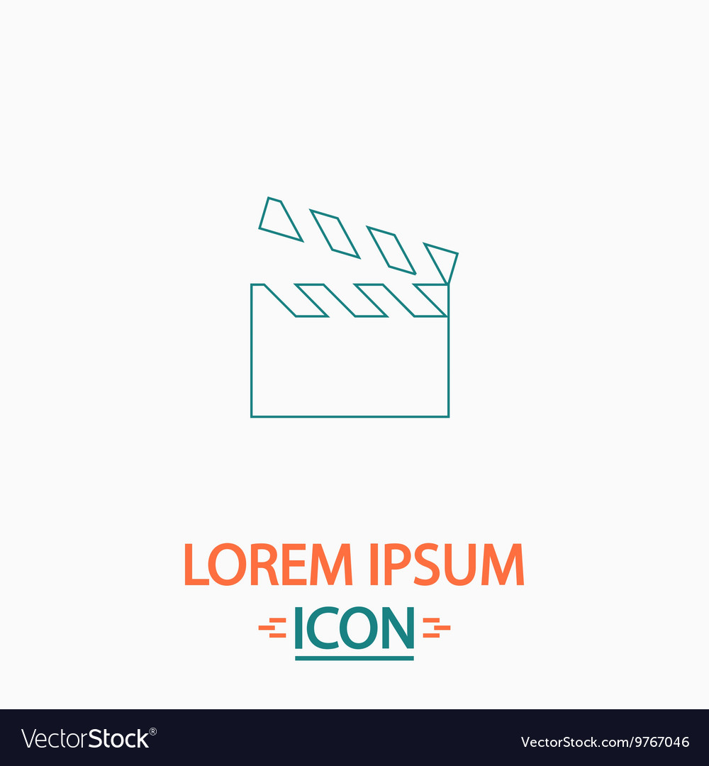 Clap board computer symbol