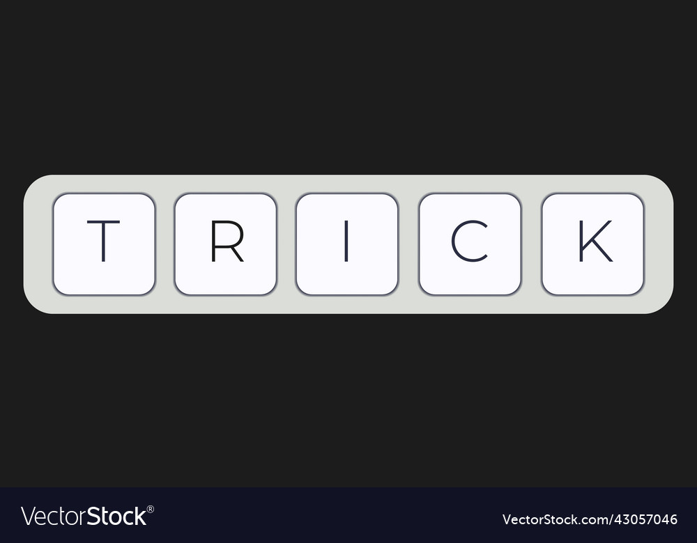 Computer keyboard key with trick