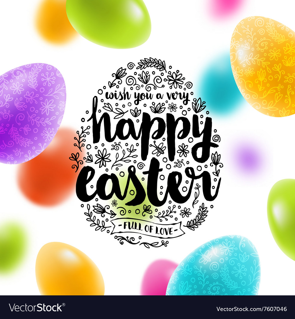Easter multicolored greeting card