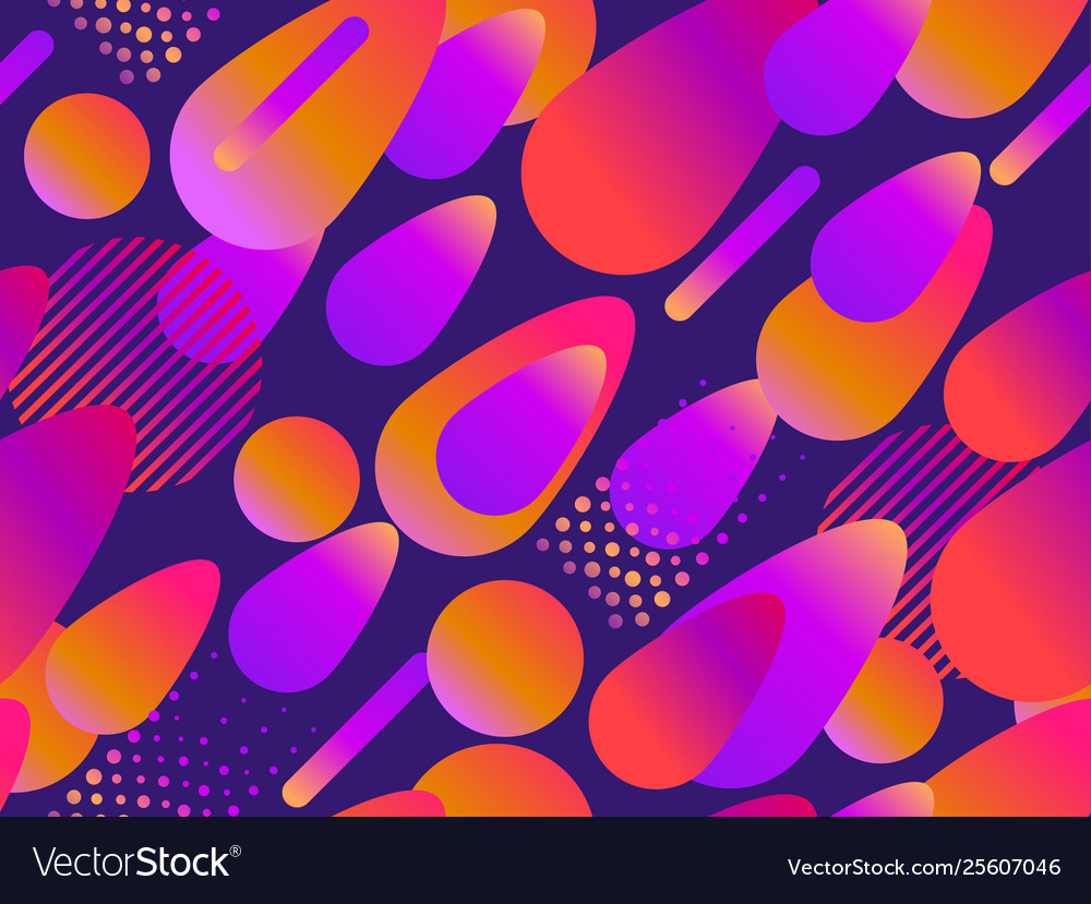 Geometric seamless pattern in memphis style vector image Geometric seamless pattern in memphis style