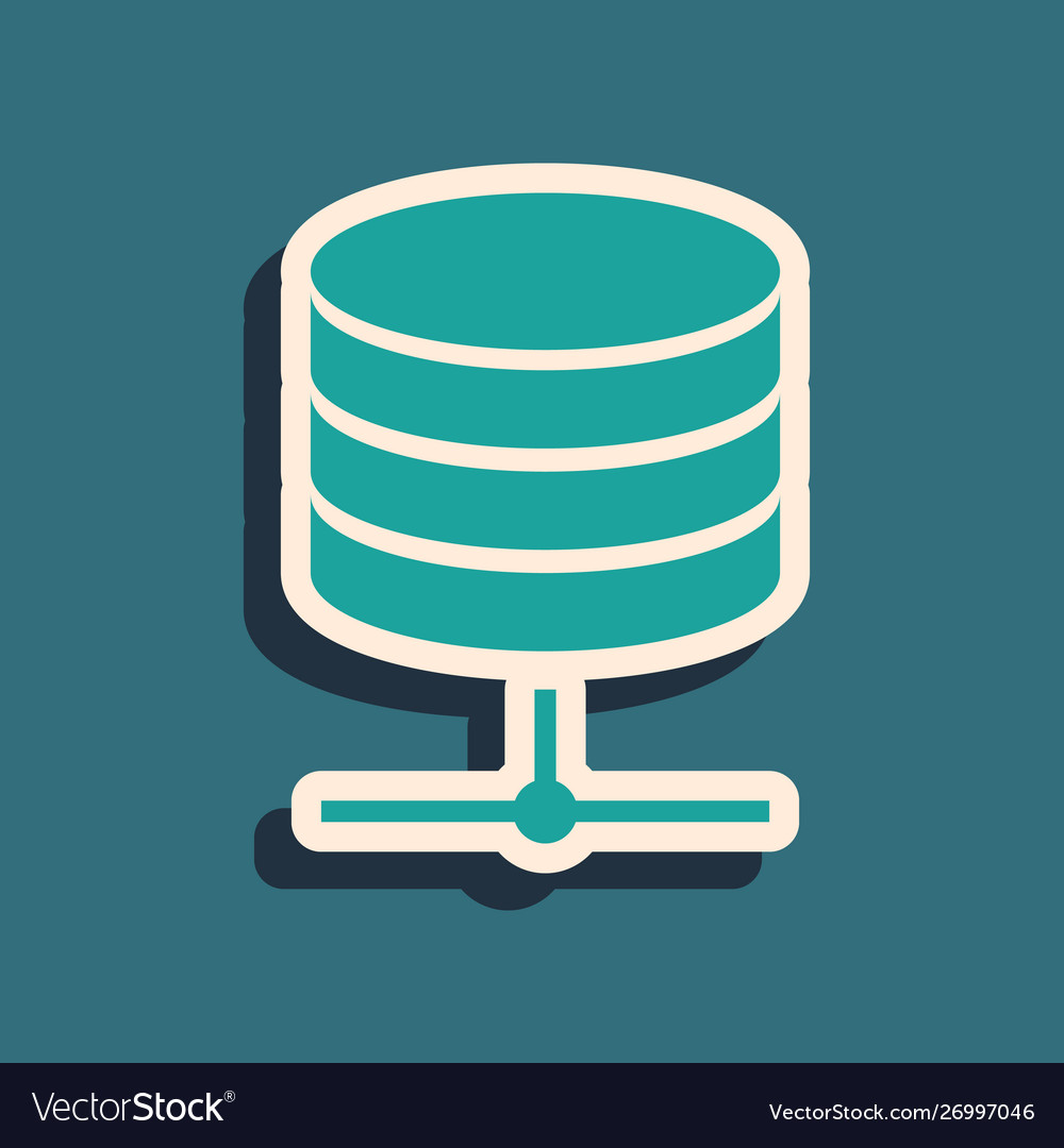Green server data web hosting icon isolated Vector Image Green server data web hosting icon isolated