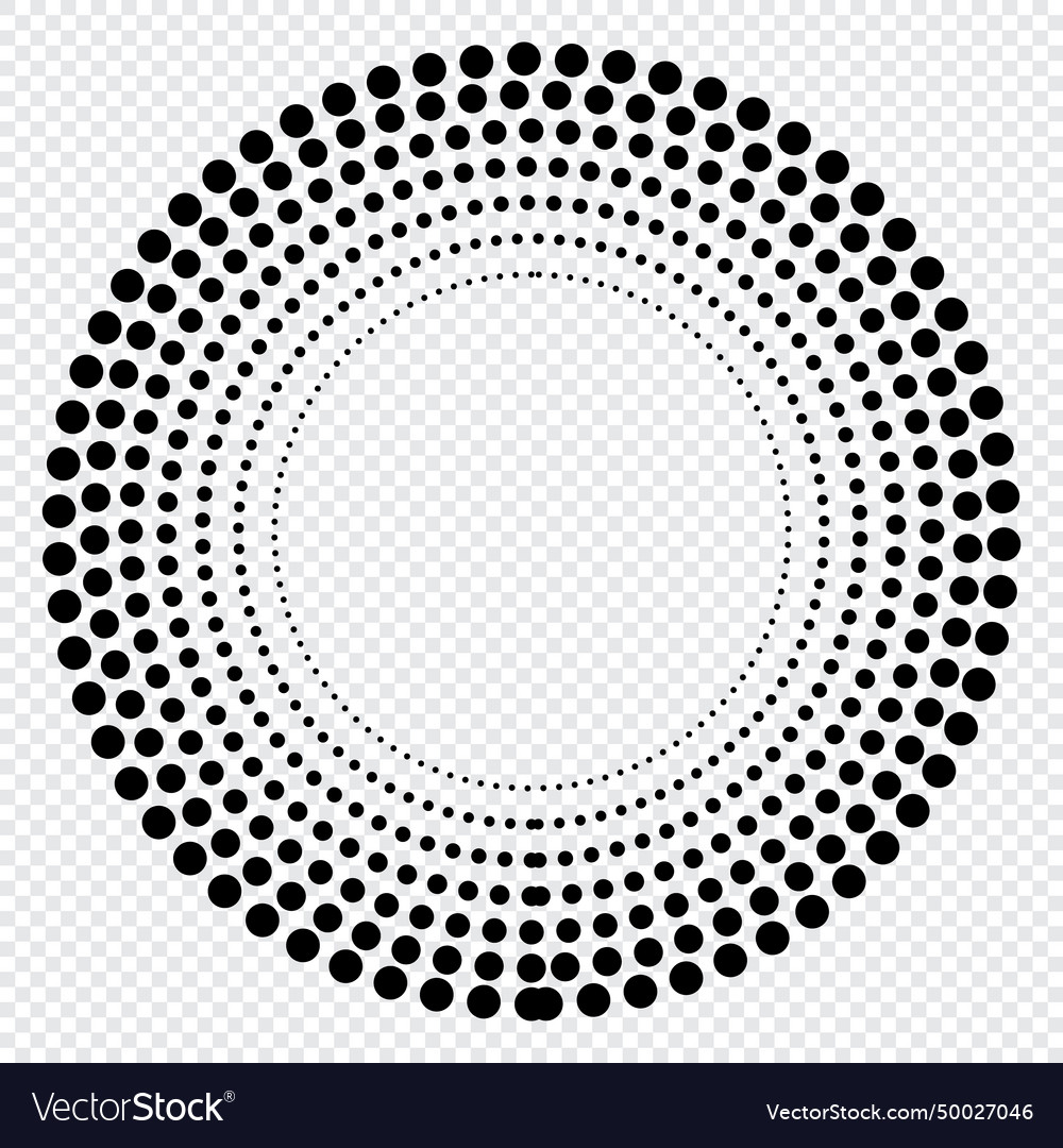 Halftone dots in circle form design elements Vector Image Halftone dots in circle form design elements