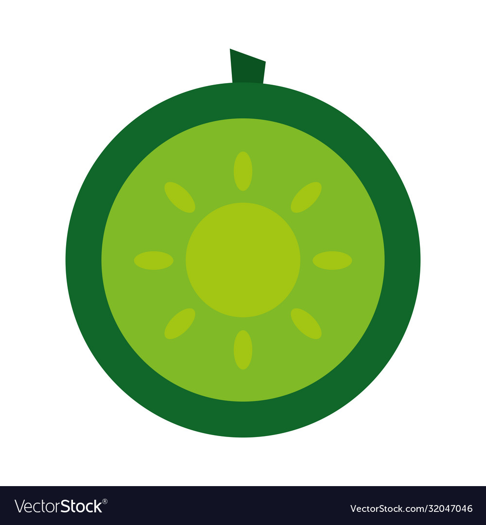 Lemon slice icon flat style