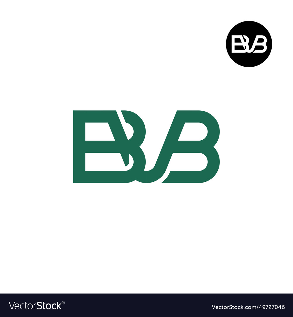 Letter bvb monogram logo design Royalty Free Vector Image