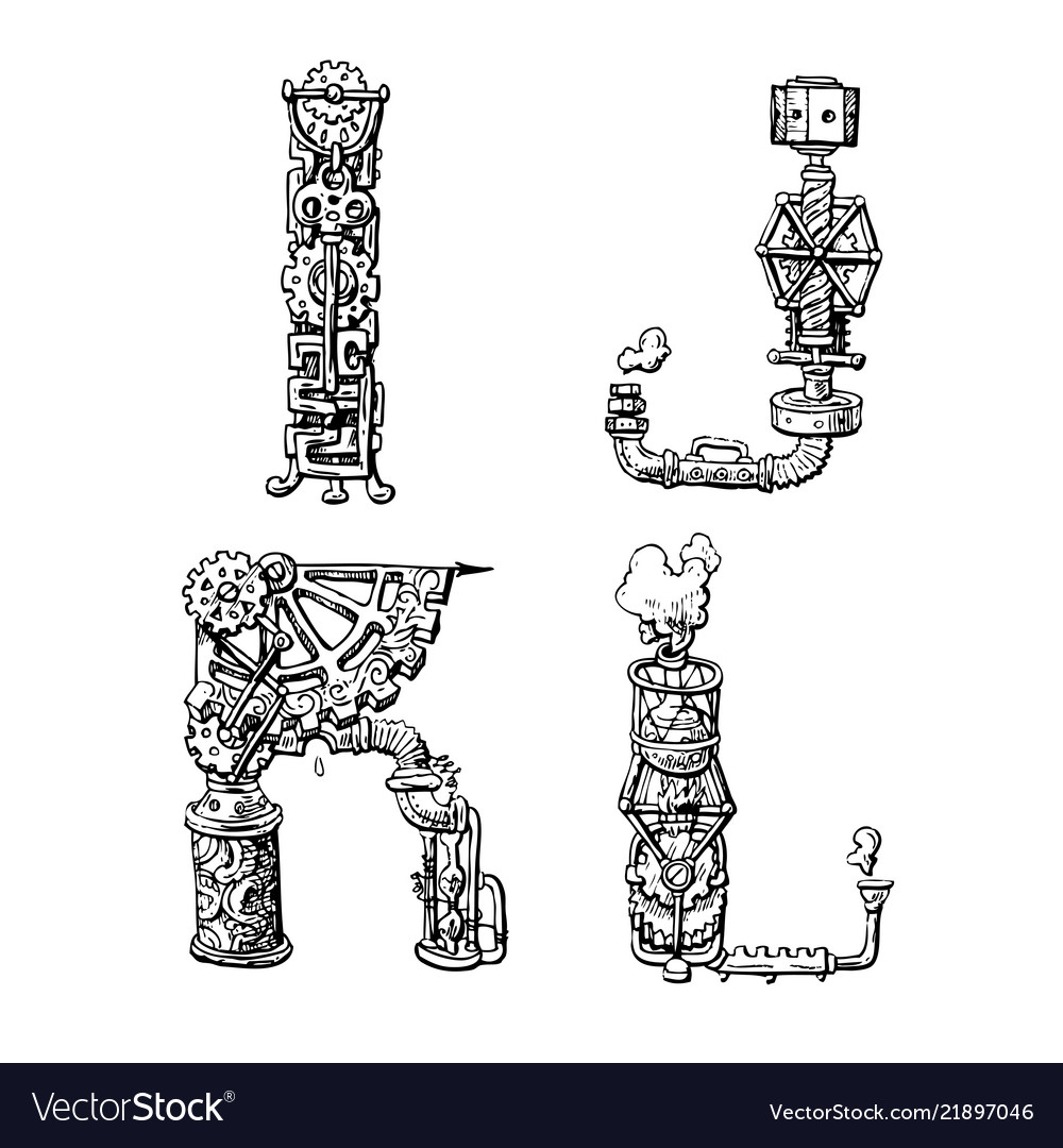 Mechanical Alphabet Pattern