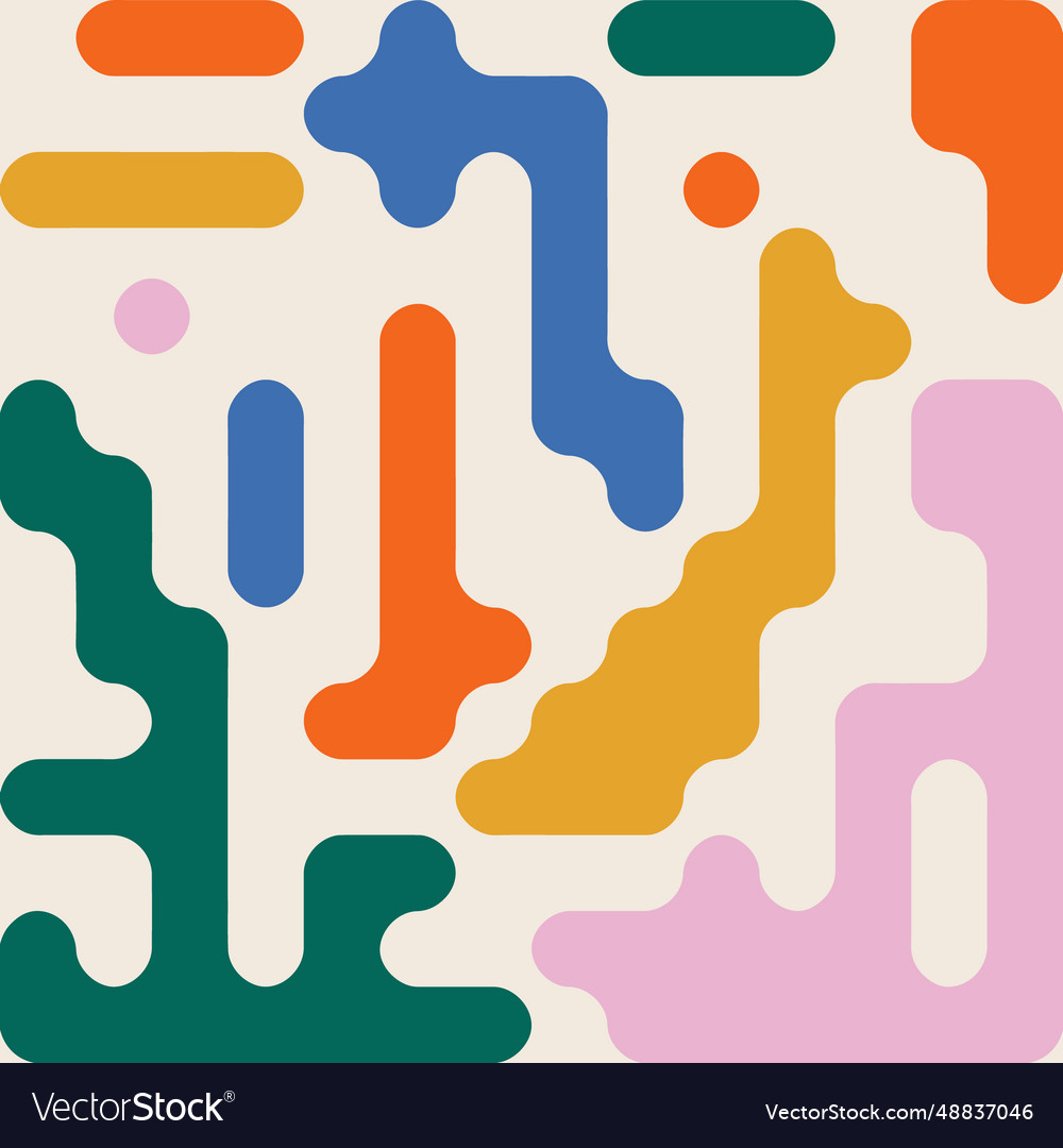 Minimalist geometric pattern with colorful hand vector image Minimalist geometric pattern with colorful hand