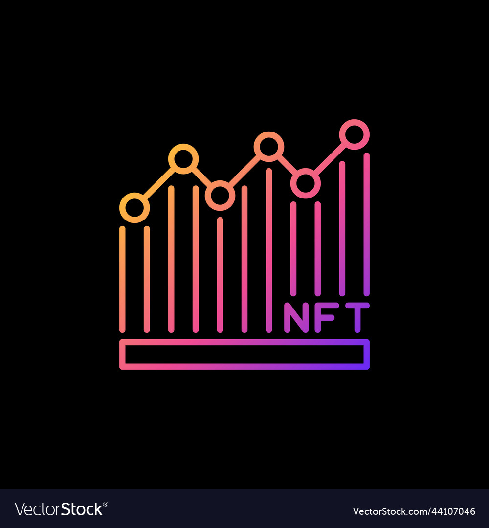 Nft graph colorful outline icon non