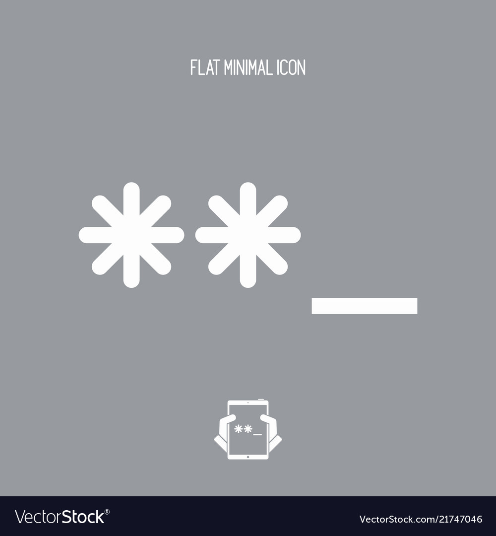 Password concept - minimal icon vector image Password concept - minimal icon