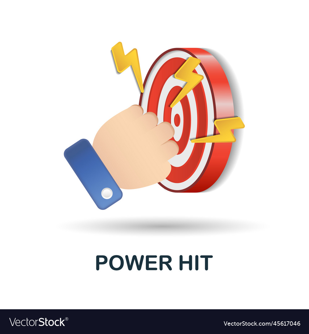 Power hit icon 3d from performance collection Vector Image