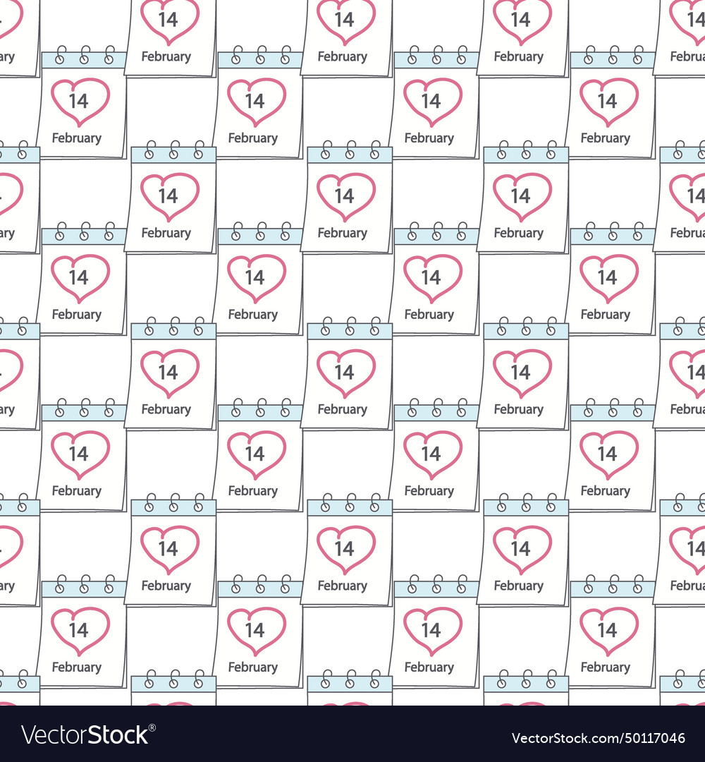 Seamless pattern of calendar page with st vector image Seamless pattern of calendar page with st