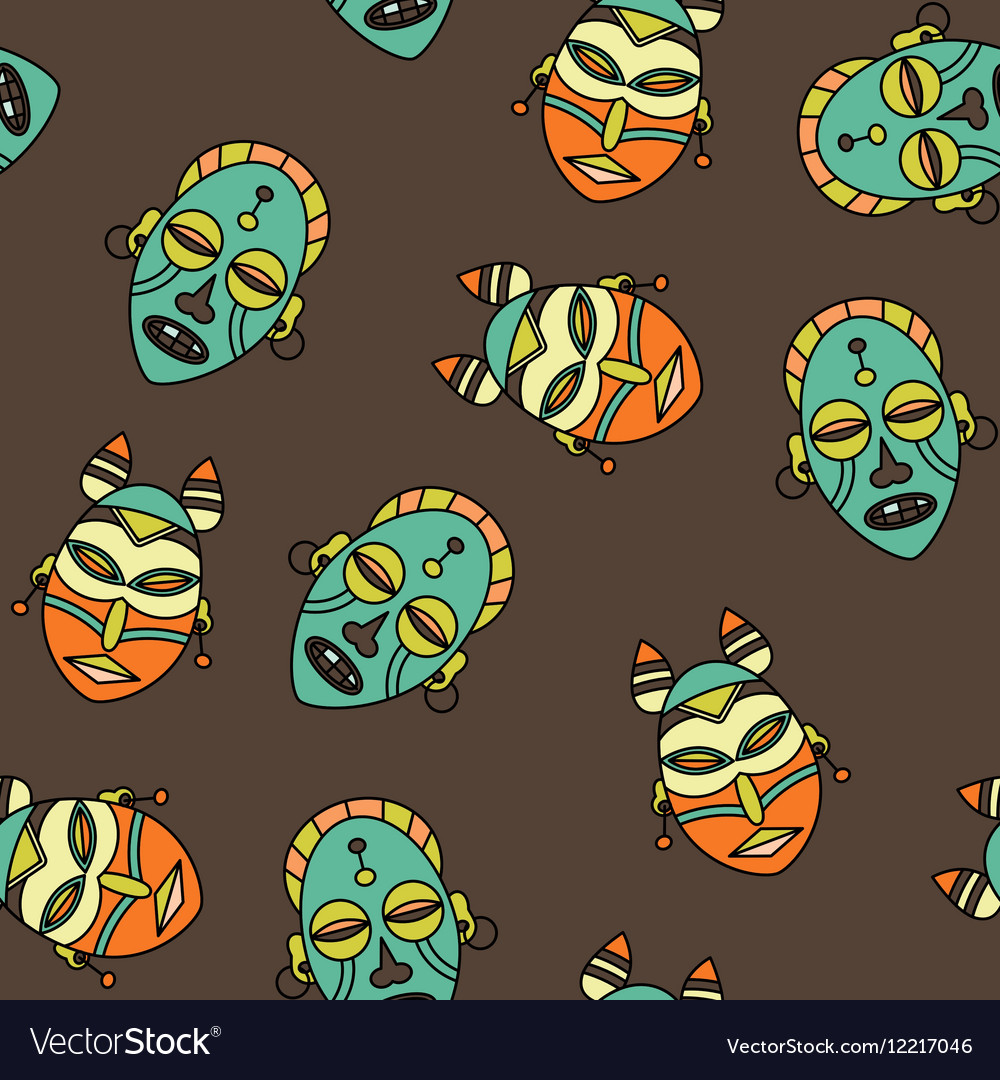 Seamless pattern with voodoo symbols