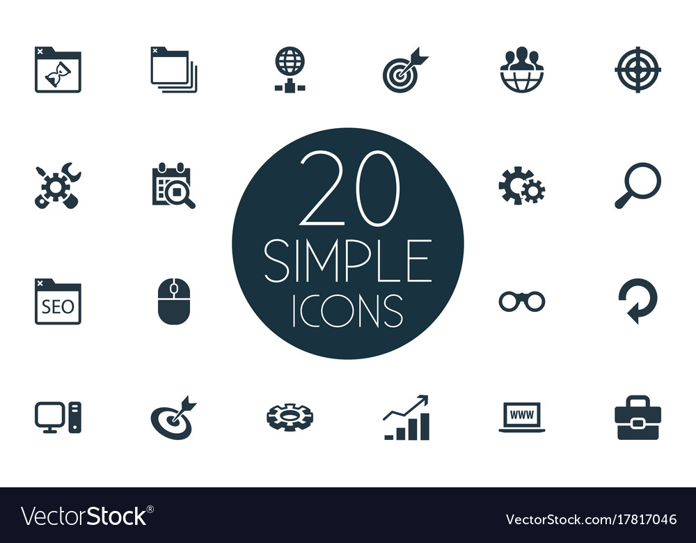 Set of simple review icons