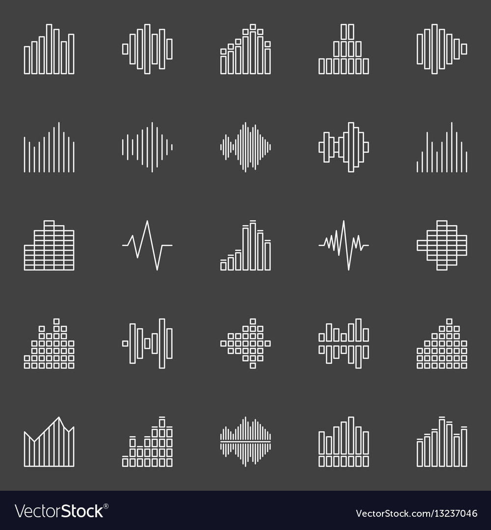 Sound Wave Line Icons
