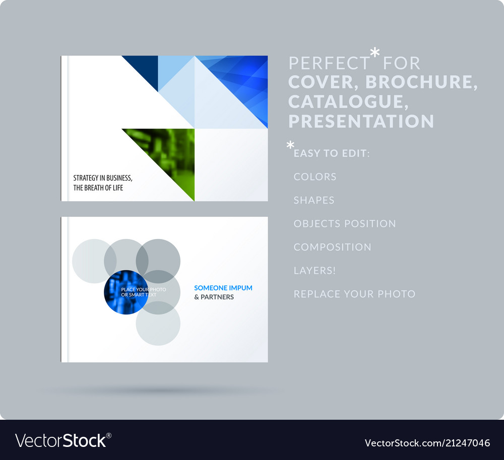 Square design presentation template with colourful