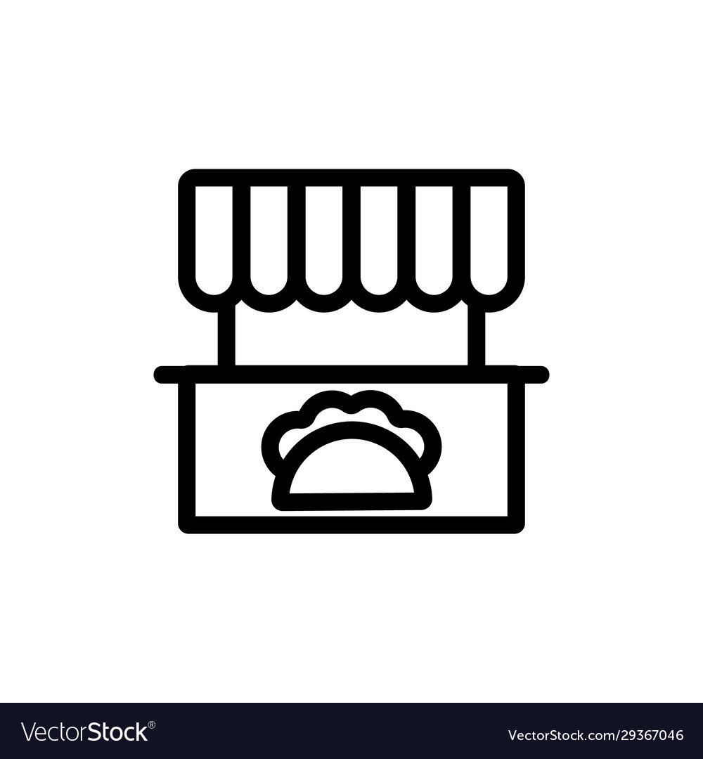 Taco icon isolated contour symbol