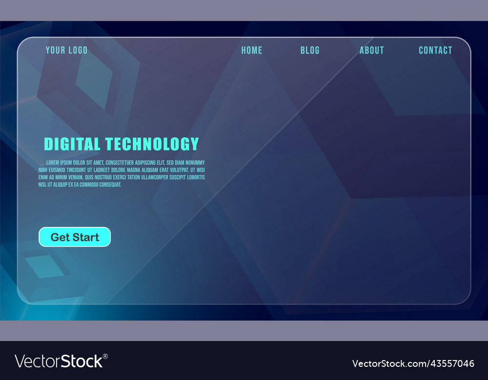 Technology concept for web banner template