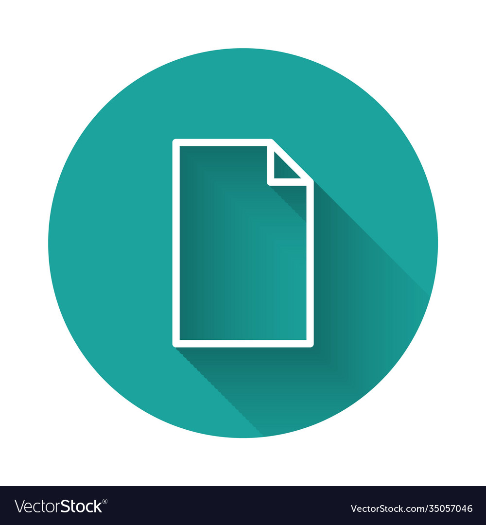 White line empty document icon isolated with long