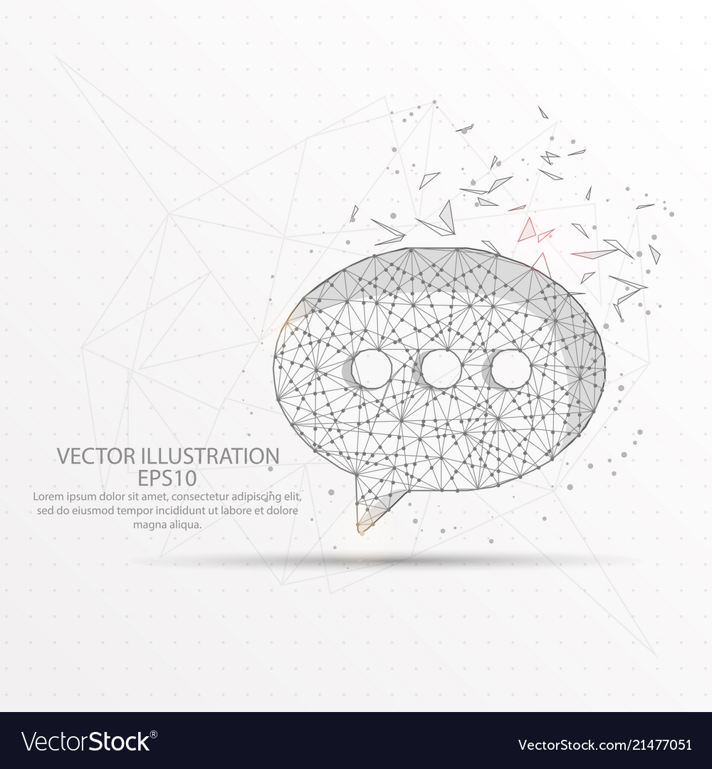 Abstract Speech Bubble Wireframe