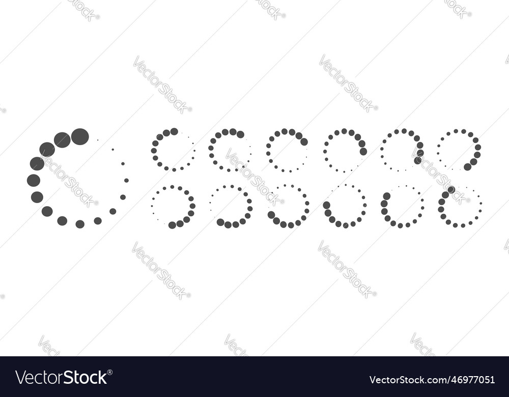 Circular loading buffering icons vector image Circular loading buffering icons