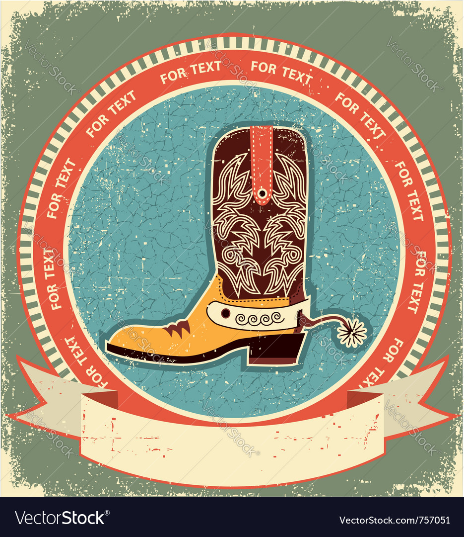 Cowboy boot Royalty Free Vector Image - VectorStock