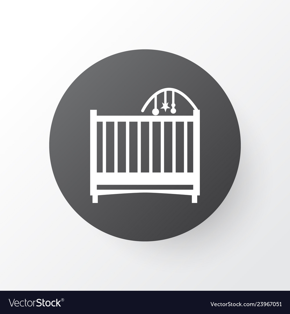 Crib icon symbol premium quality isolated cot