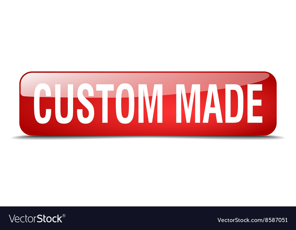 Custom made red square 3d realistic isolated web