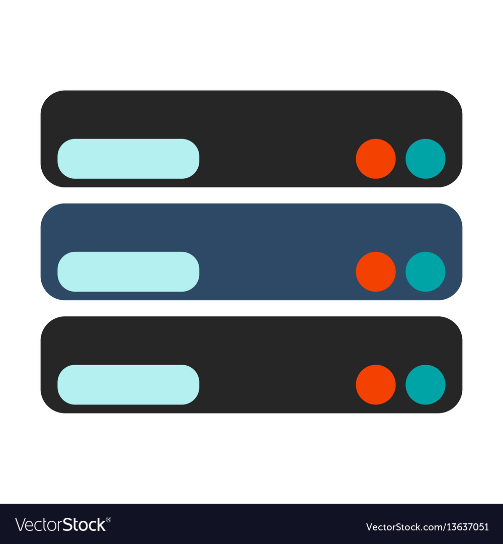 Database icon flat vector image Database icon flat