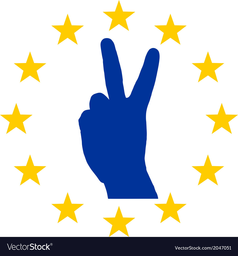 European finger signal Royalty Free Vector Image