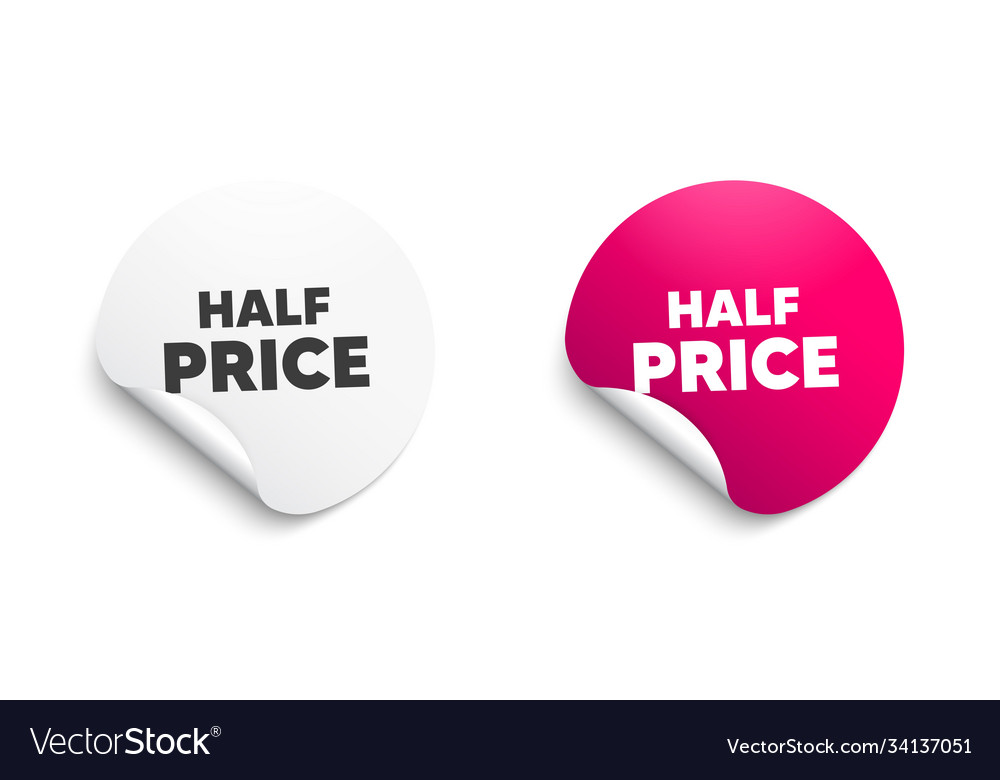 Half price special offer sale sign Royalty Free Vector Image