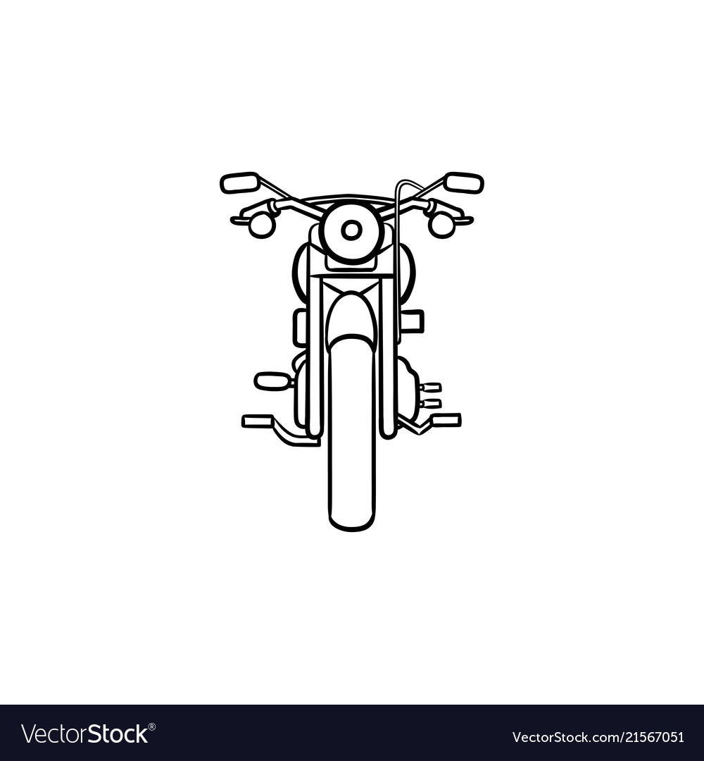 Motorcycle Doodle Vector Art PNG Images