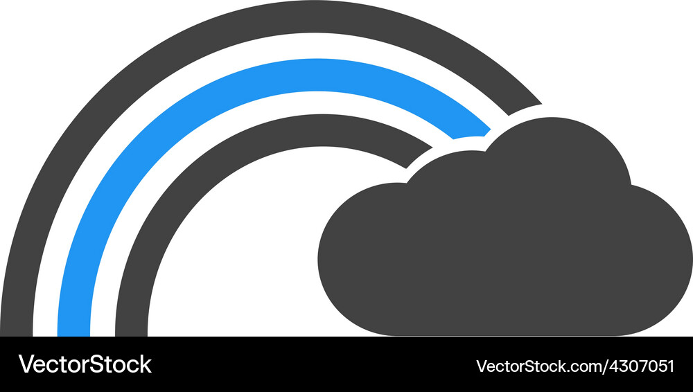 Rainbow with cloud Royalty Free Vector Image - VectorStock