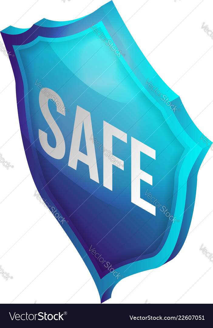 Safe shield icon isometric style Royalty Free Vector Image