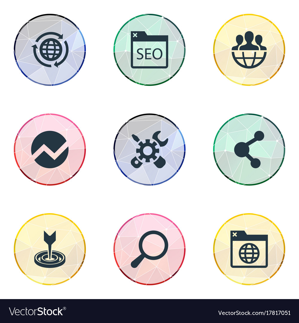 Set of simple search icons