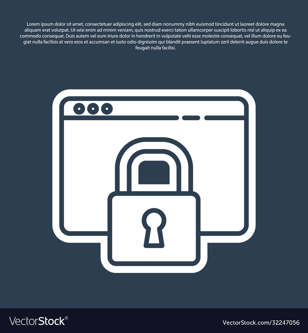Blue line secure your site with https ssl icon