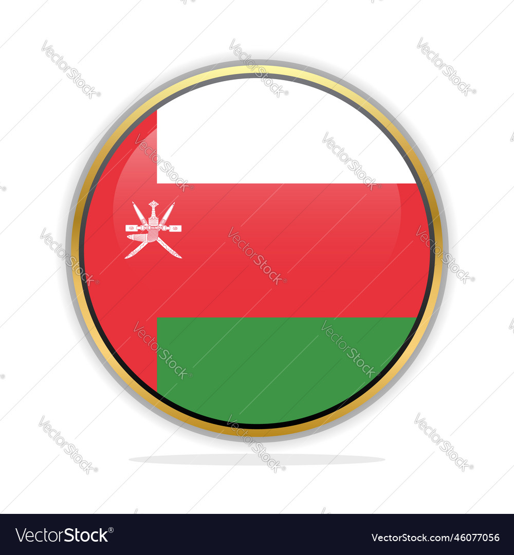 Button flag design template oman Vector Image Button flag design template oman