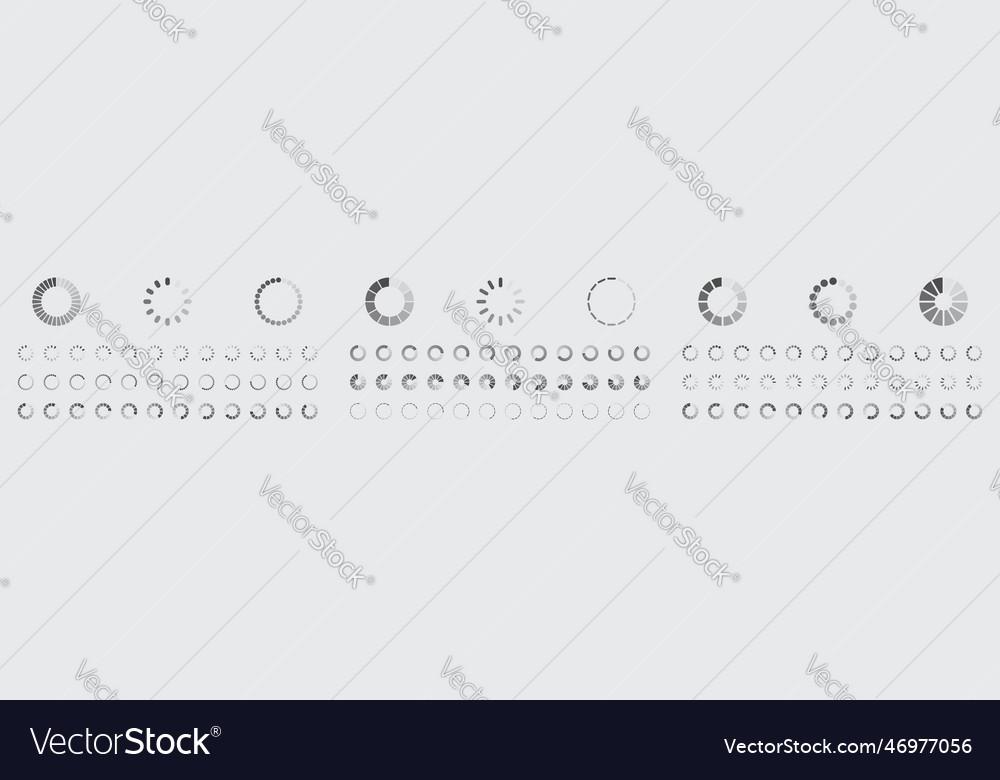 Circular Loading-Puffering-Symbole Set