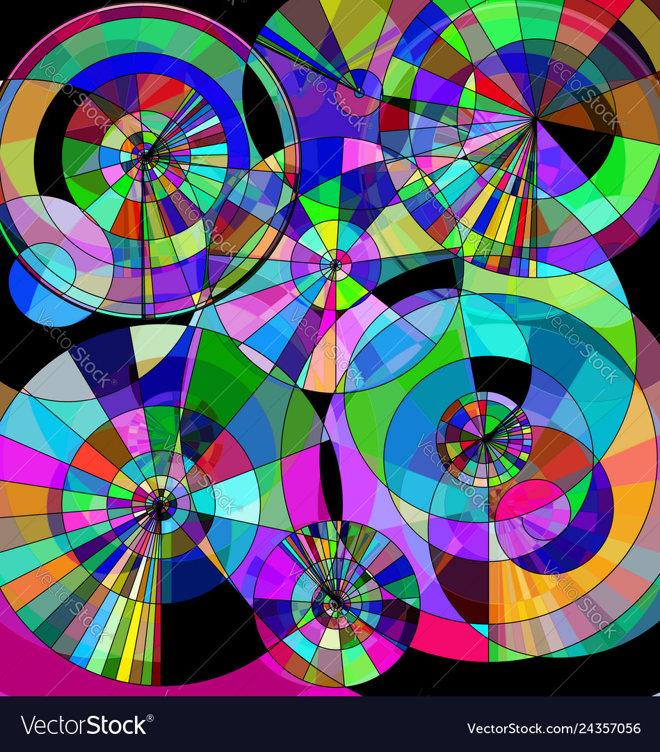 Colored background image of abstract discks vector image Colored background image of abstract discks