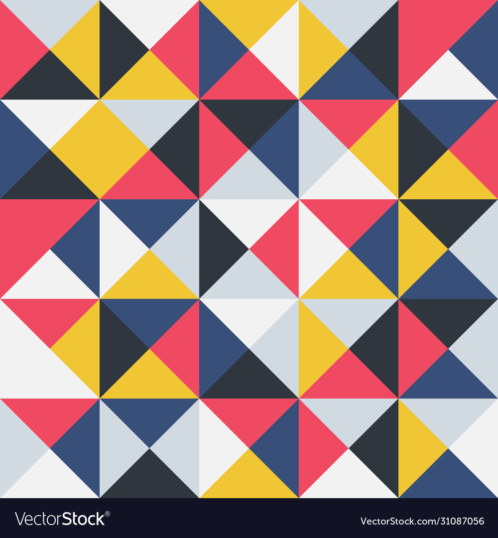 Colorful geometric seamless pattern retro trendy Vector Image