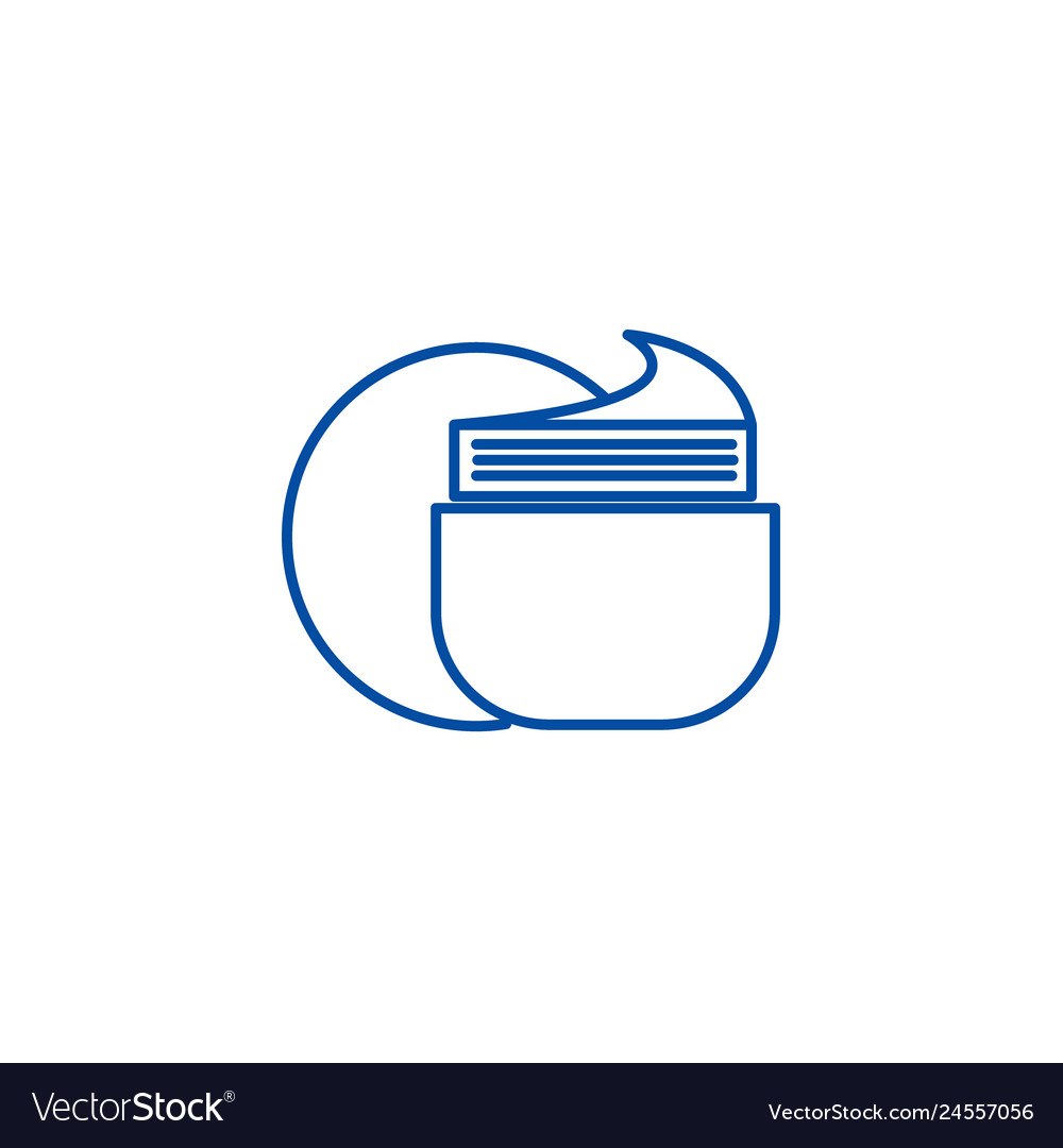 Cream tube line icon concept flat