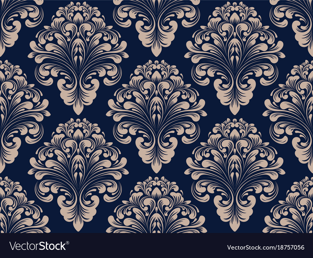 Damask seamless pattern background