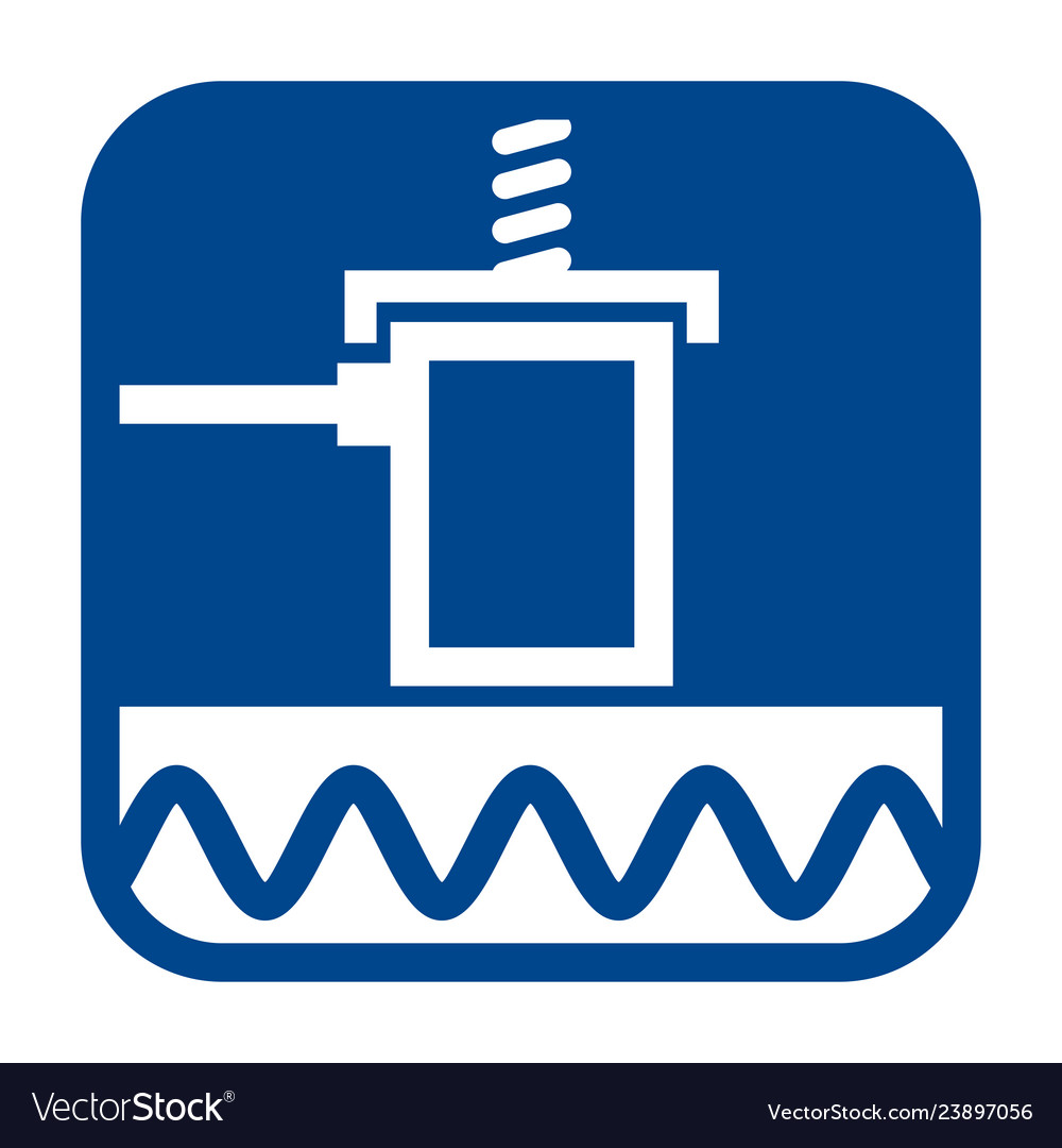 Flat design icon of acoustic emission