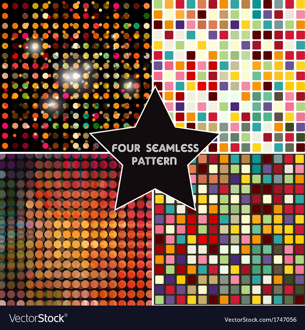 Four Abstract Geometric Patterns
