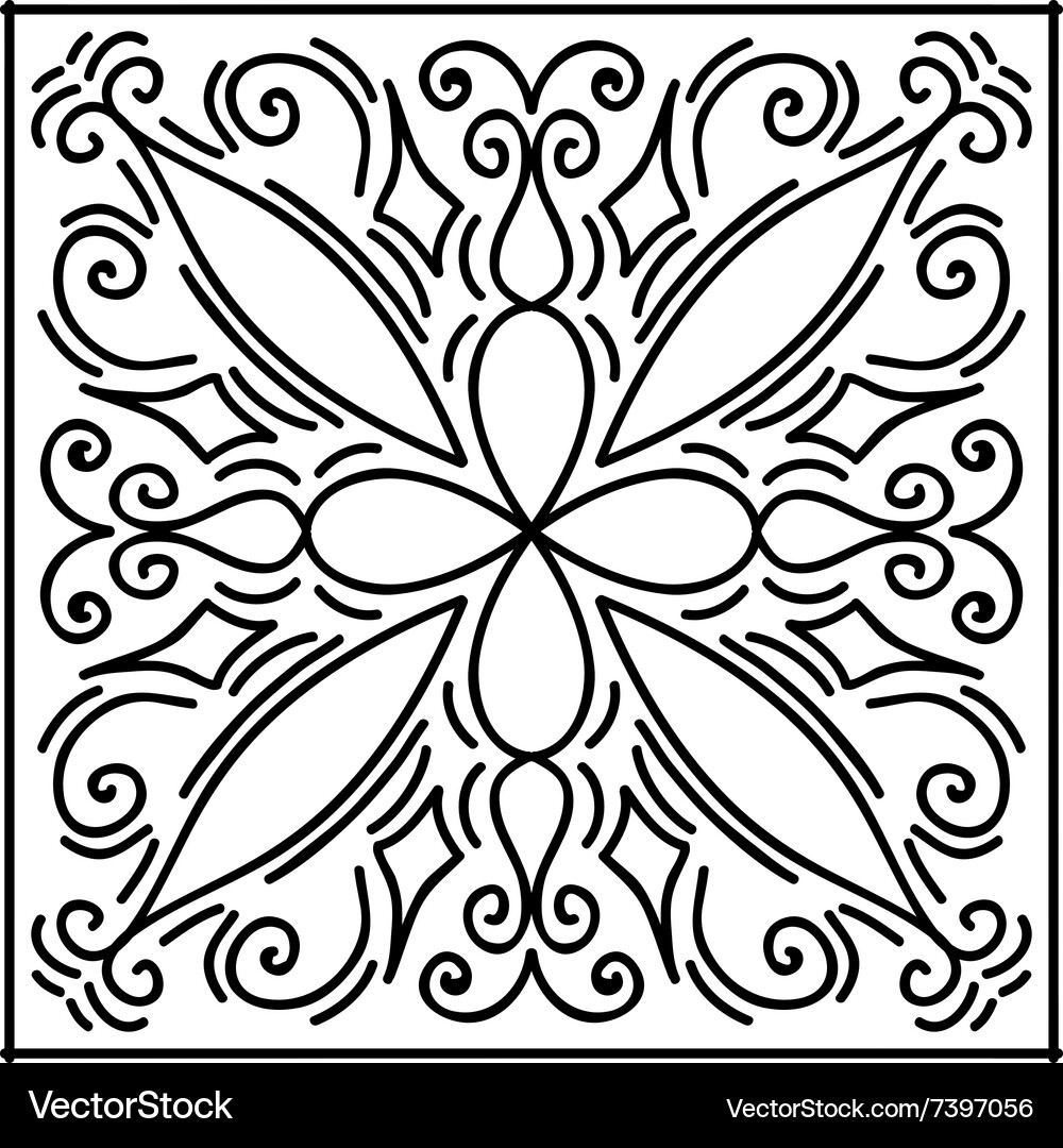 Isolated abstract pattern on white background Vector Image