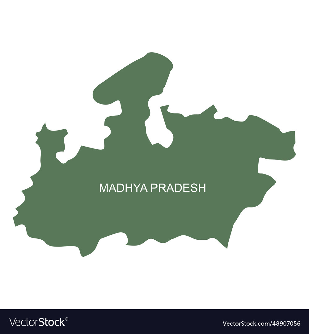 Madhya pradesh state map Royalty Free Vector Image